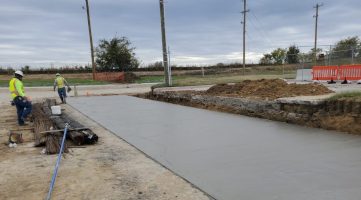 Concrete Pour for new Parking Lot